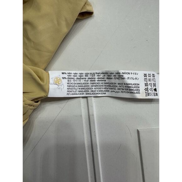 ZARA Yellow Fitted Bodysuit Round Neck Sleeveless Size M Nylon Stretch - Picture 3 of 5